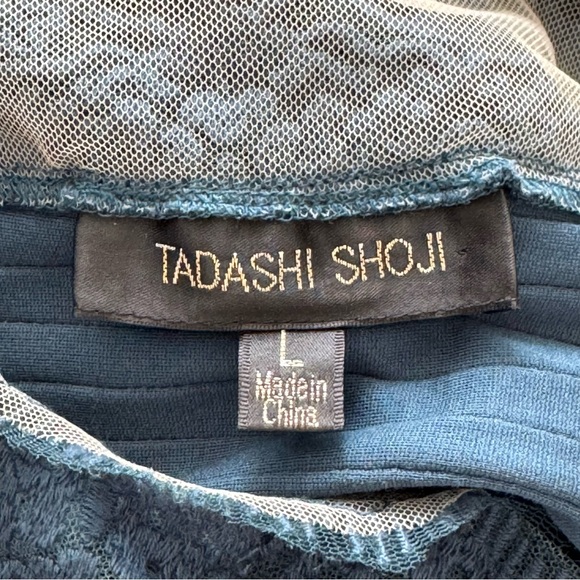 Tadashi Shoji Lace Teal Blue Bandage Dress Size Large - Picture 7 of 9